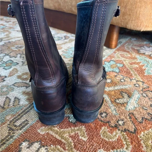 Frye Engineer 12R Women’s In Brown Leather Size 10 - Picture 3 of 8